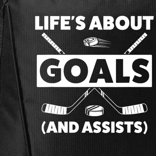 Funny Ice Hockey For Boy Lifes About Goals Gift City Backpack