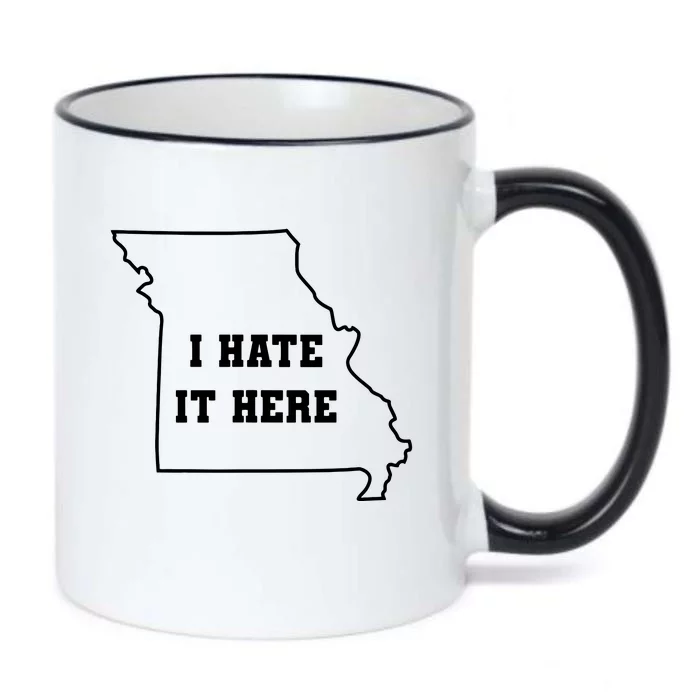 Funny I Hate It Here Missouri Mo State Joke Black Color Changing Mug