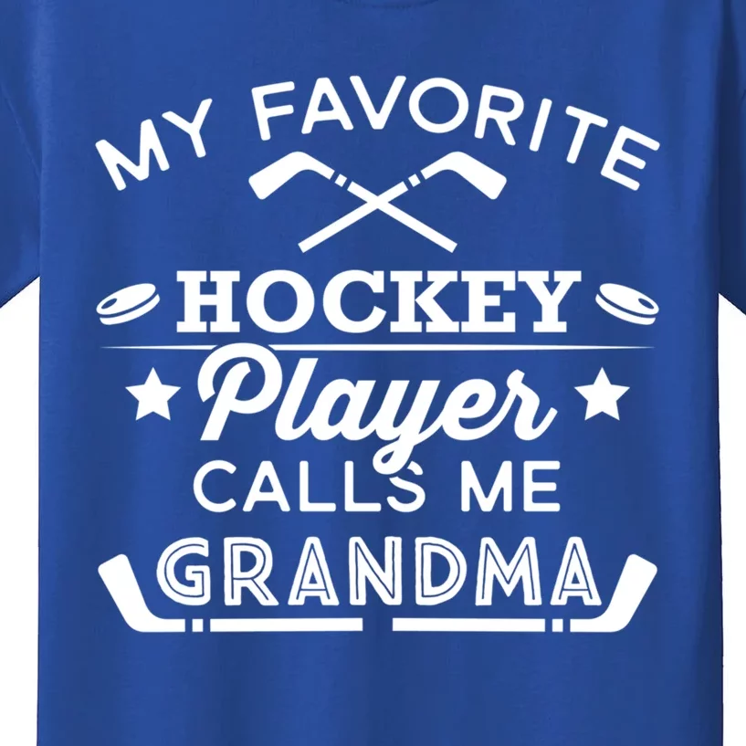 Favorite Ice Hockey Player Gift For Grandma Gift Kids T-Shirt