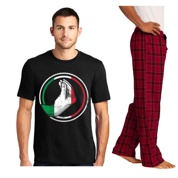 Funny Italy Hand Gesture Italian Flag Pajama Set