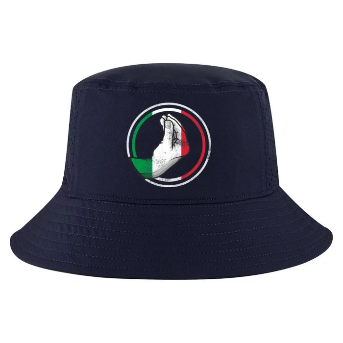 Funny Italy Hand Gesture Italian Flag Cool Comfort Performance Bucket Hat