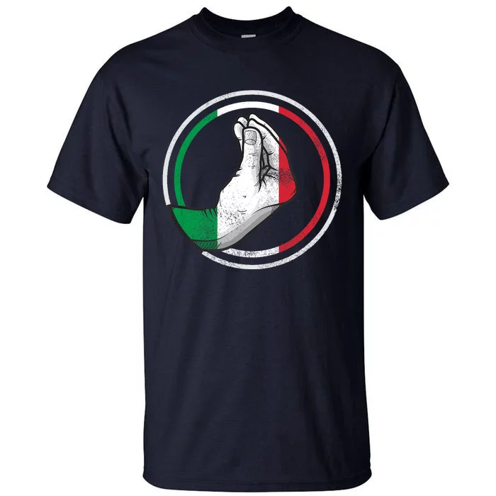 Funny Italy Hand Gesture Italian Flag Tall T-Shirt