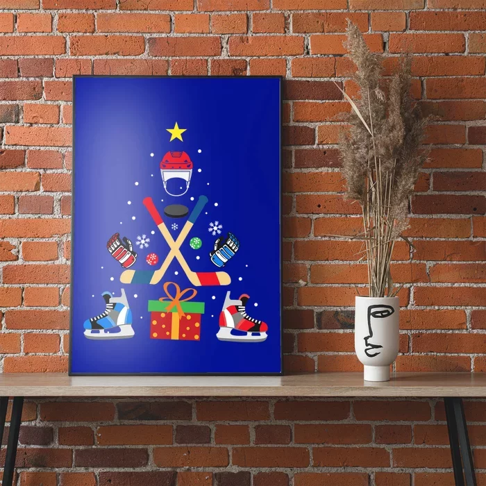 Funny Ice Hockey Christmas Tree Matching Christmas Gift Great Gift Poster