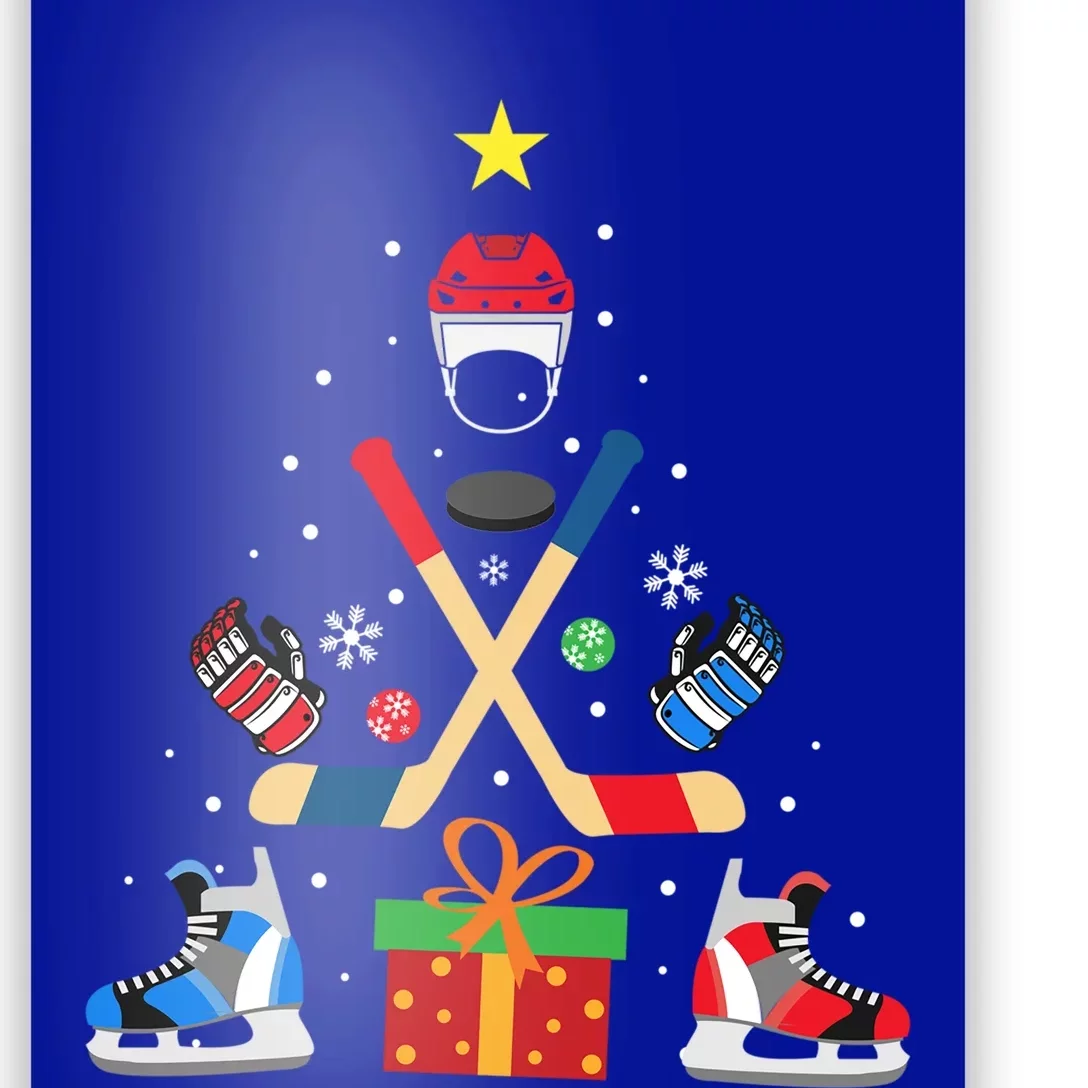 Funny Ice Hockey Christmas Tree Matching Christmas Gift Great Gift Poster