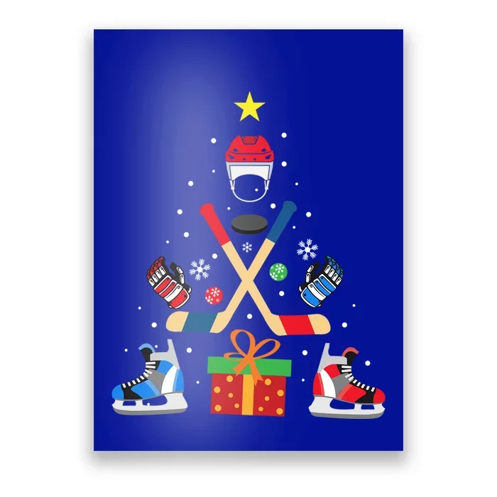 Funny Ice Hockey Christmas Tree Matching Christmas Gift Great Gift Poster