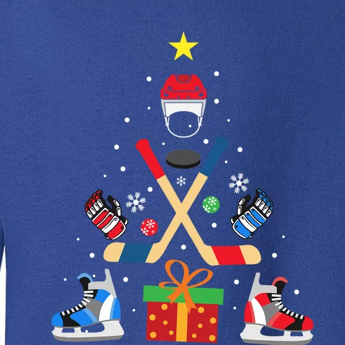 Funny Ice Hockey Christmas Tree Matching Christmas Gift Great Gift Toddler Sweatshirt