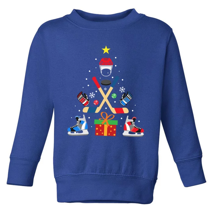 Funny Ice Hockey Christmas Tree Matching Christmas Gift Great Gift Toddler Sweatshirt