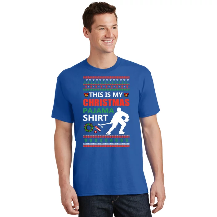 Funny Ice Hockey Christmas Pajama Ugly X Mas Sweater Meaningful Gift T-Shirt