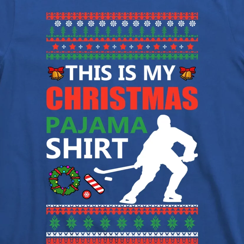 Funny Ice Hockey Christmas Pajama Ugly X Mas Sweater Meaningful Gift T-Shirt