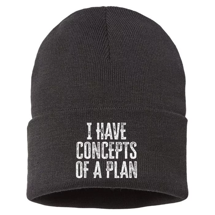 Funny I Have Concepts Of A Plan Gift Sustainable Knit Beanie