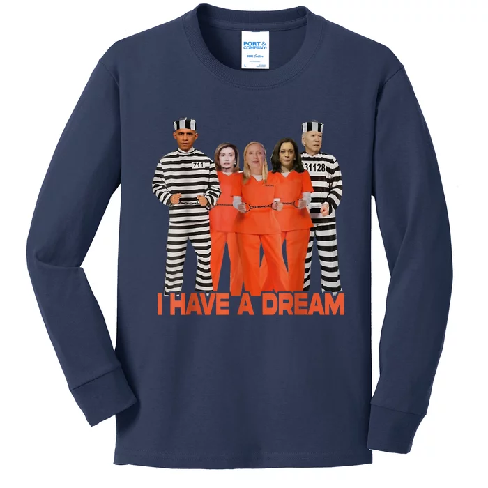 Funny I Have A Dream THE AMERICAN DREAM Kids Long Sleeve Shirt