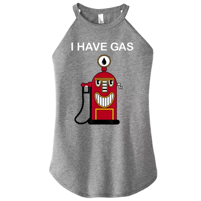 Funny I HAVE GAS Nerd Geek Graphic Toretto Women’s Perfect Tri Rocker Tank