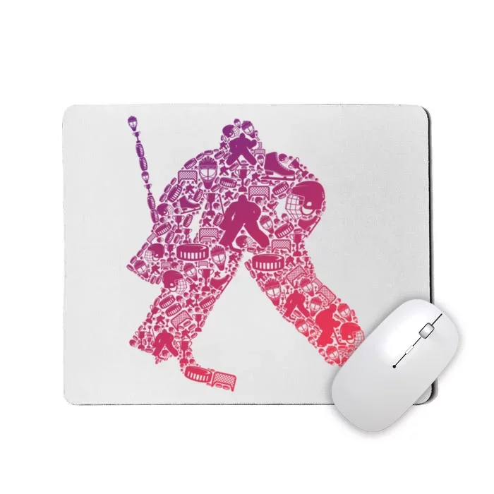 Funny Ice Hockey Goalie Hockey Player Mousepad