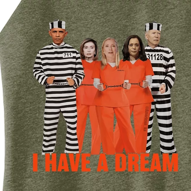 Funny I Have A Dream Obama Biden Harris In Prison Women’s Perfect Tri Rocker Tank