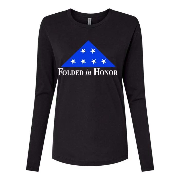 Folded In Honor Womens Cotton Relaxed Long Sleeve T-Shirt