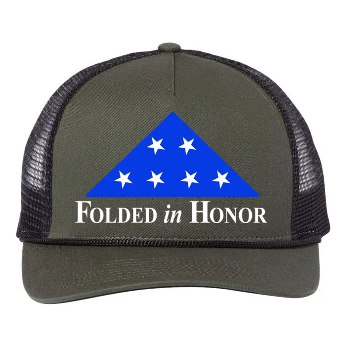 Folded In Honor Retro Rope Trucker Hat Cap