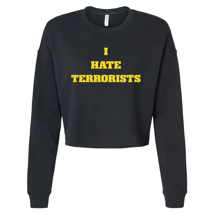 Fifthyear I Hate Terrorists Cropped Pullover Crew