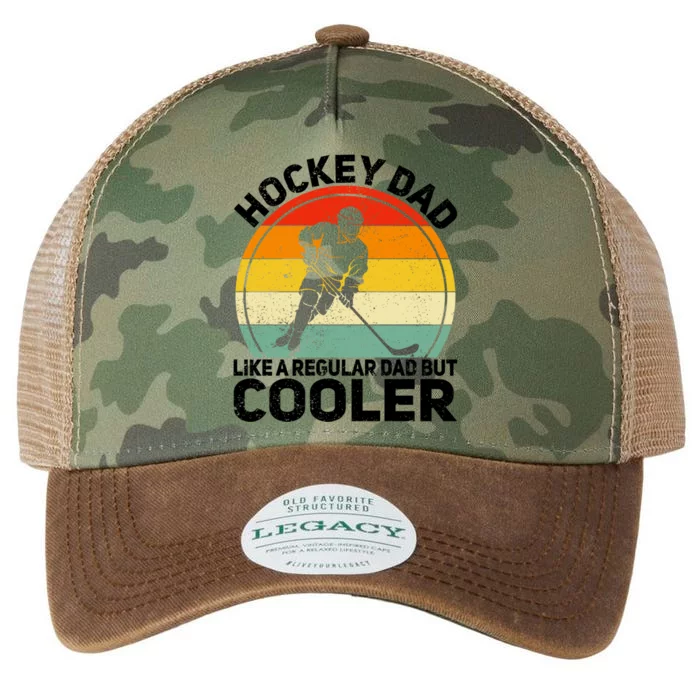 Funny Ice Hockey Dad Retro Novelty For Hockey Player Coach Cute Gift Legacy Tie Dye Trucker Hat