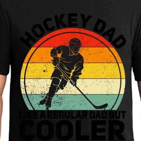 Funny Ice Hockey Dad Retro Novelty For Hockey Player Coach Cute Gift Pajama Set