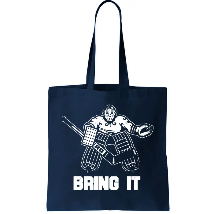 Funny Ice Hockey Player Gift Goalie Apparel Graphic Tote Bag