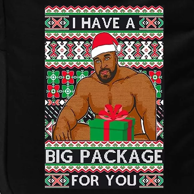 Funny I Have A Big Package For You Ugly Christmas Sweater Impact Tech Backpack