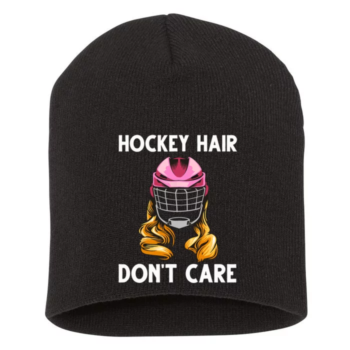 Funny Ice Hockey For Girls Wo Hockey Sport Player Helmet Short Acrylic Beanie