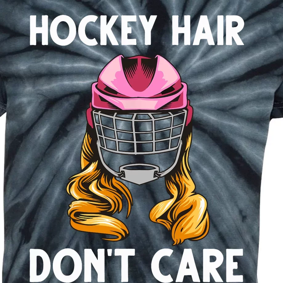 Funny Ice Hockey For Girls Wo Hockey Sport Player Helmet Kids Tie-Dye T-Shirt