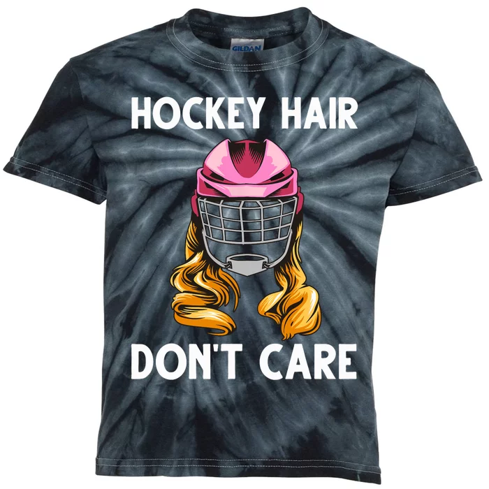 Funny Ice Hockey For Girls Wo Hockey Sport Player Helmet Kids Tie-Dye T-Shirt