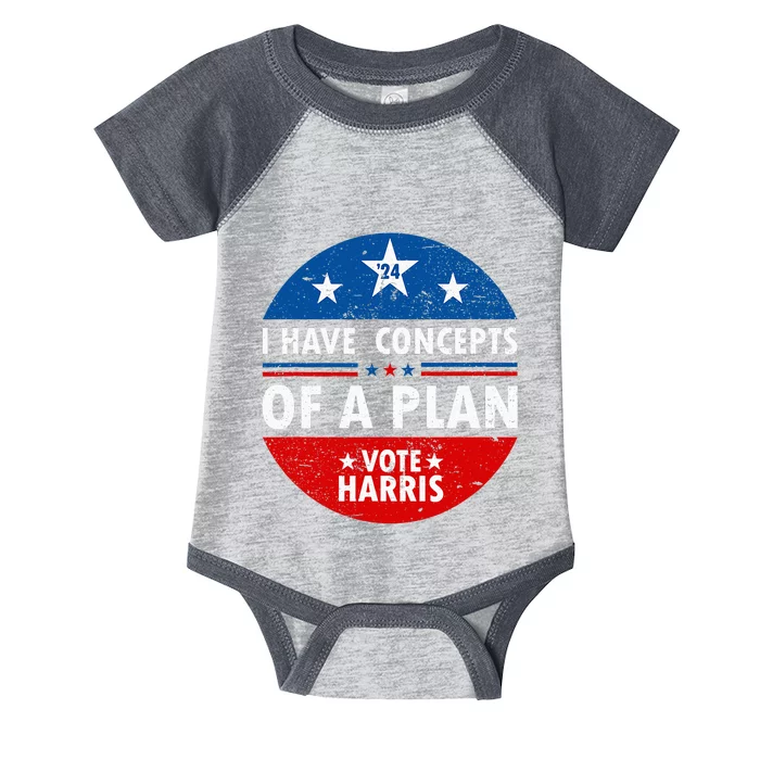 Funny I Have Concepts Of A Plan Harris Walz Waltz 2024 Usa Infant Baby Jersey Bodysuit