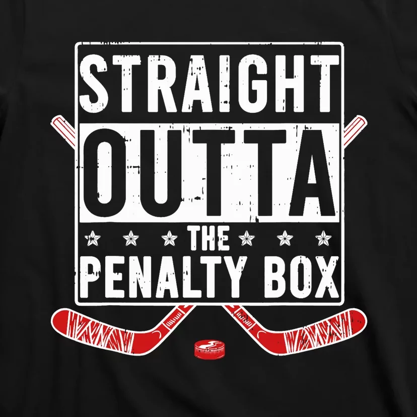 Funny Ice Hockey Straight Outta The Penalty Box Hockey Lover T-Shirt