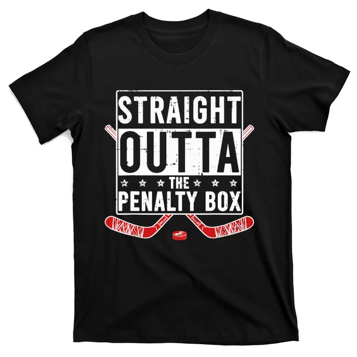 Funny Ice Hockey Straight Outta The Penalty Box Hockey Lover T-Shirt