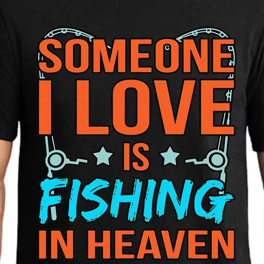 Fishing In Heaven Father’s Day Daddy Dad Father Love Graphic Pajama Set