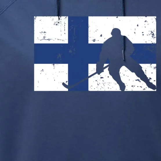 Finland Ice Hockey Finnish Suomi Flag Supporter Team Fan Great Gift Performance Fleece Hoodie