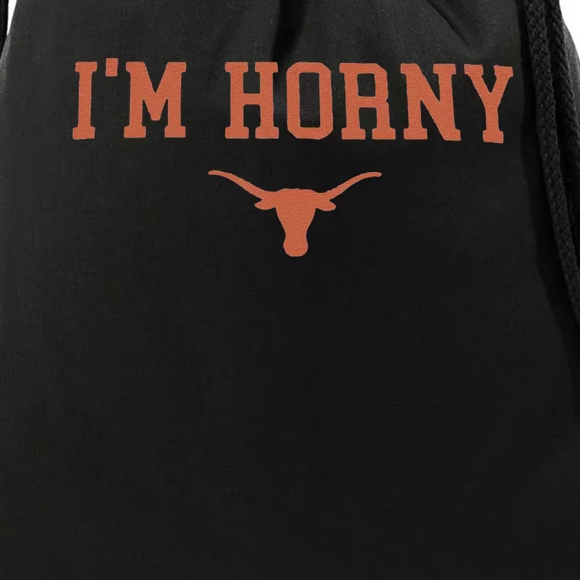 Funny I’M Horny Texas Drawstring Bag