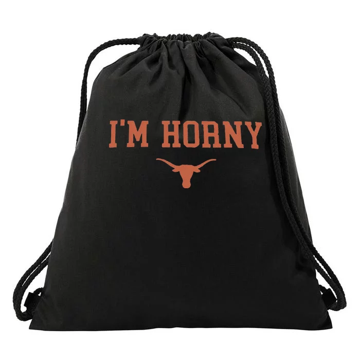 Funny I’M Horny Texas Drawstring Bag