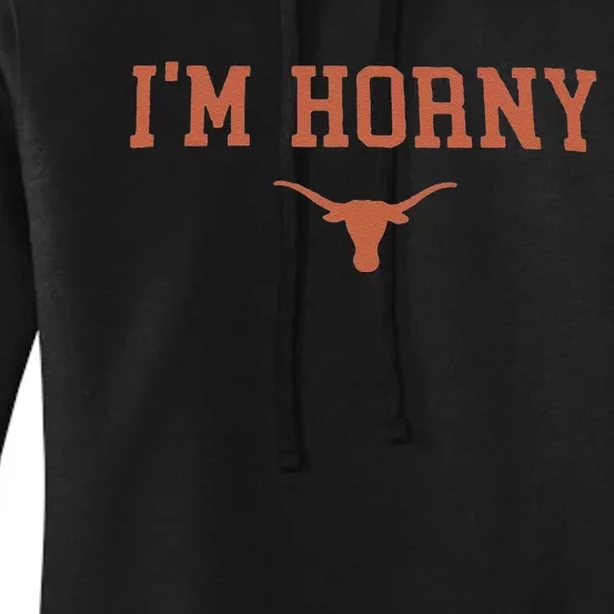 Funny I’M Horny Texas Women's Pullover Hoodie