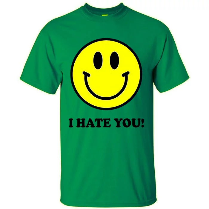 Funny I Hate You Emoji Shirt I Hate U Shirt I Hate U Emoji Tall T-Shirt