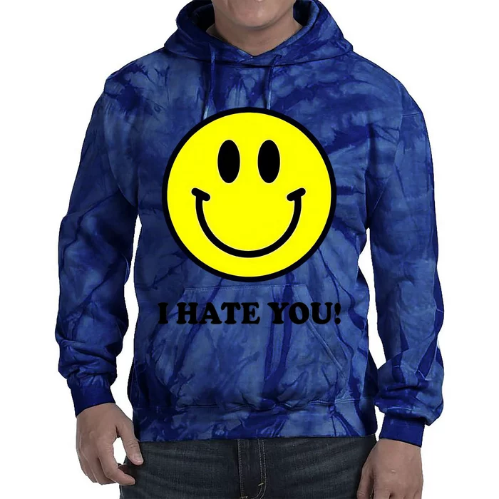 Funny I Hate You Emoji Shirt I Hate U Shirt I Hate U Emoji Tie Dye Hoodie