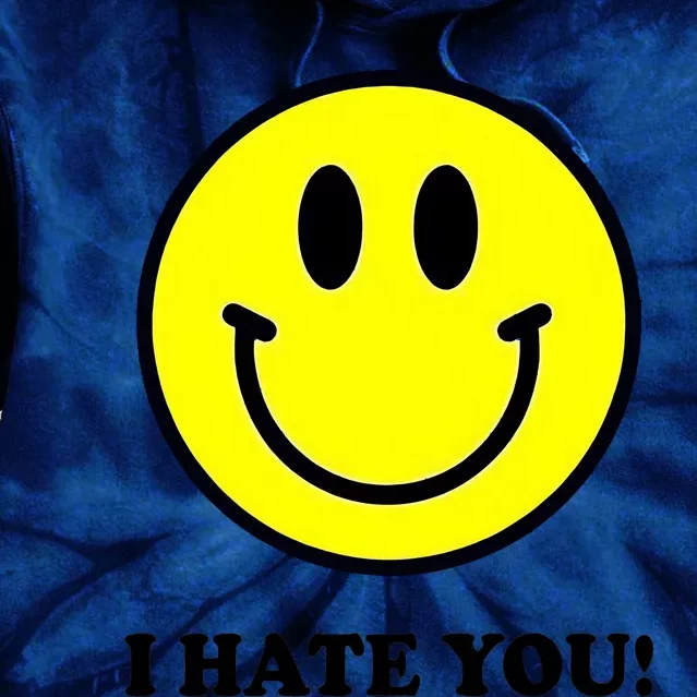 Funny I Hate You Emoji Shirt I Hate U Shirt I Hate U Emoji Tie Dye Hoodie