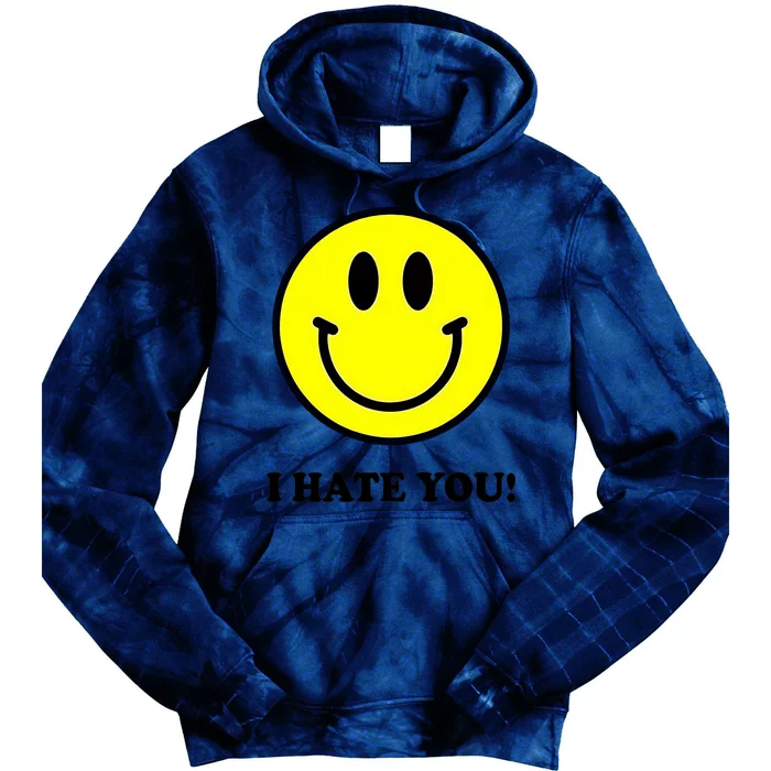 Funny I Hate You Emoji Shirt I Hate U Shirt I Hate U Emoji Tie Dye Hoodie