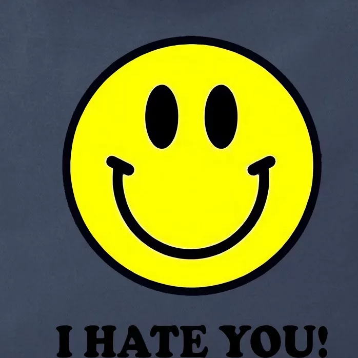 Funny I Hate You Emoji Shirt I Hate U Shirt I Hate U Emoji Zip Tote Bag