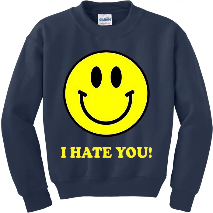 Funny I Hate You Emoji Shirt I Hate U Shirt I Hate U Emoji Kids Sweatshirt