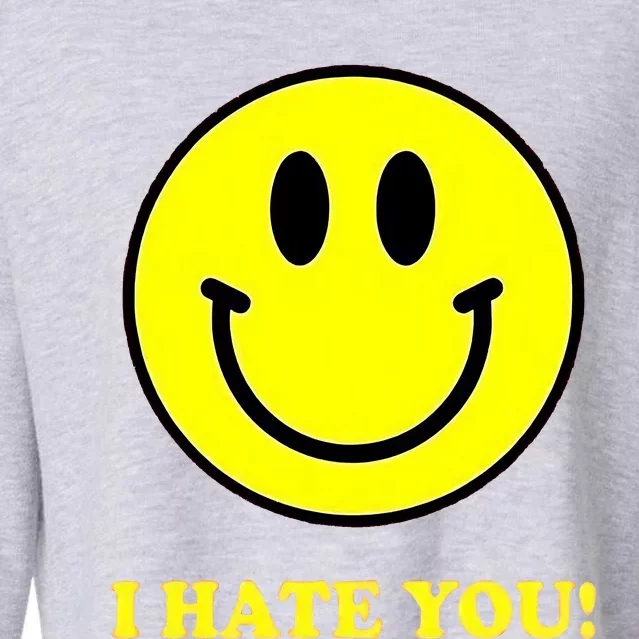 Funny I Hate You Emoji Shirt I Hate U Shirt I Hate U Emoji Cropped Pullover Crew