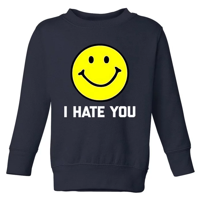 Funny I Hate You Emoji Shirt I Hate U Shirt I Hate U Emoji Toddler Sweatshirt