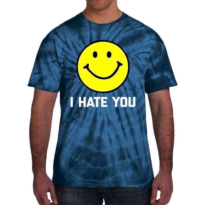 Funny I Hate You Emoji Shirt I Hate U Shirt I Hate U Emoji Tie-Dye T-Shirt