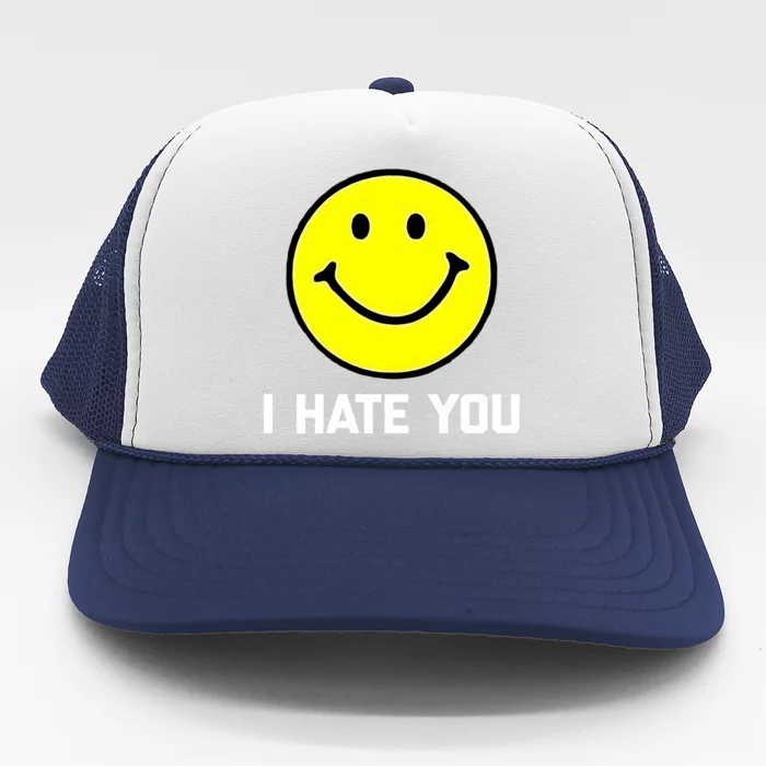 Funny I Hate You Emoji Shirt I Hate U Shirt I Hate U Emoji Trucker Hat