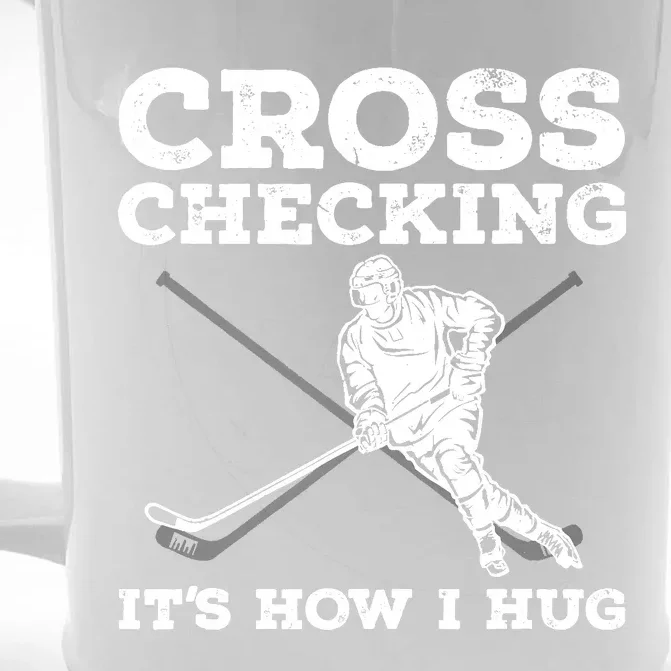 Funny Ice Hockey Art For Ice Hockey Lovers Front & Back Beer Stein