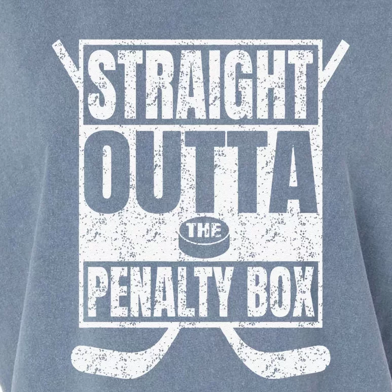 Funny Ice Hockey Straight Outta The Penalty Box Hockey Lover Garment-Dyed Women's Muscle Tee