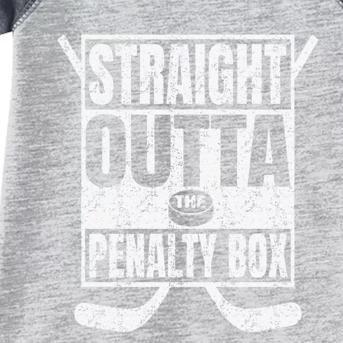 Funny Ice Hockey Straight Outta The Penalty Box Hockey Lover Infant Baby Jersey Bodysuit