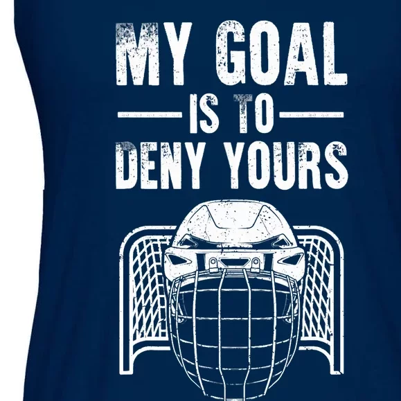 Funny Ice Hockey Goalie Design Hockey Player Ladies Essential Flowy Tank